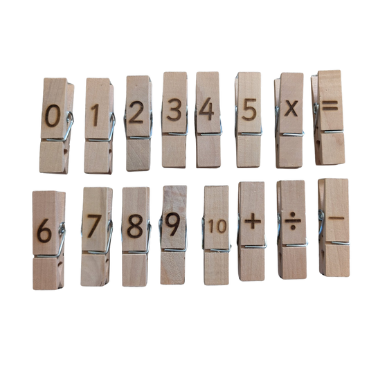 Maths Pegs - 1 to 10 including pictures image