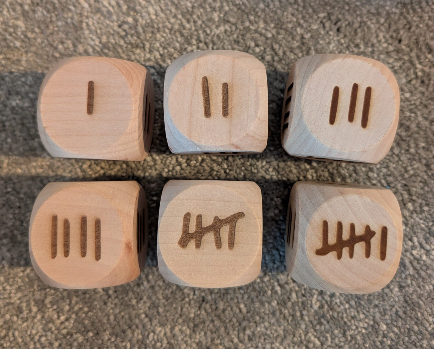 Wooden Dice - Tally image