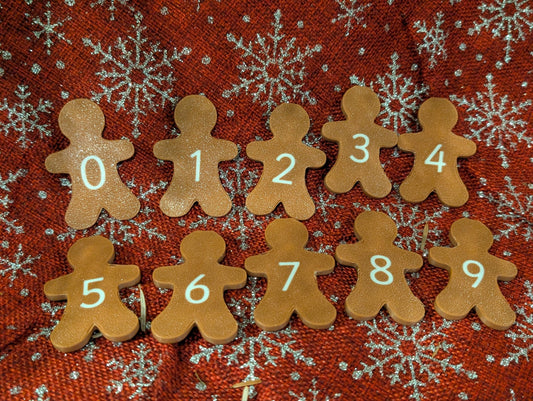 Gingerbread men - 0 to 9 on reverse image 1