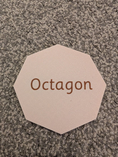 Shapes with names - Beige image
