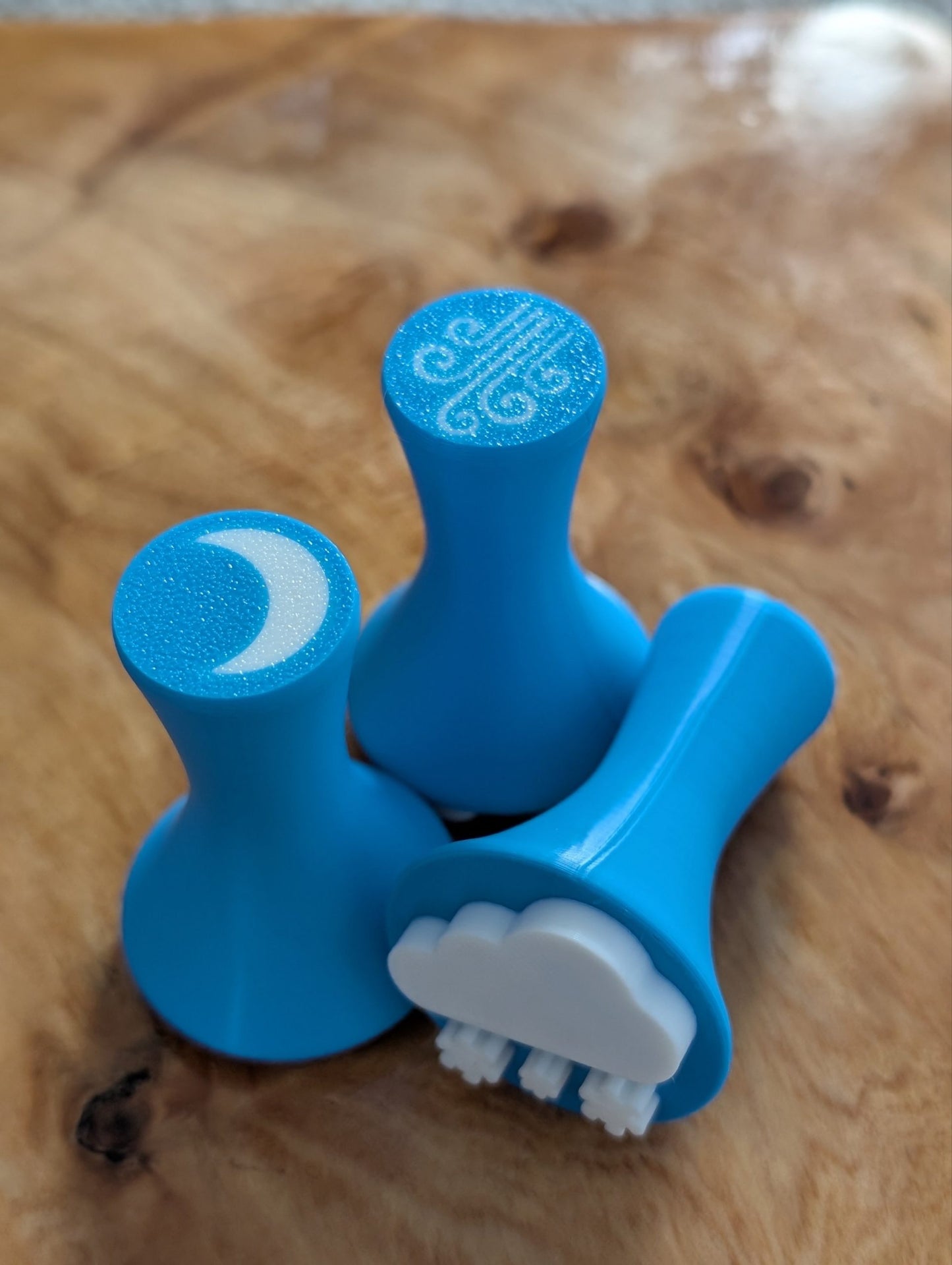 Weather Playdough stamps - Light Blue image