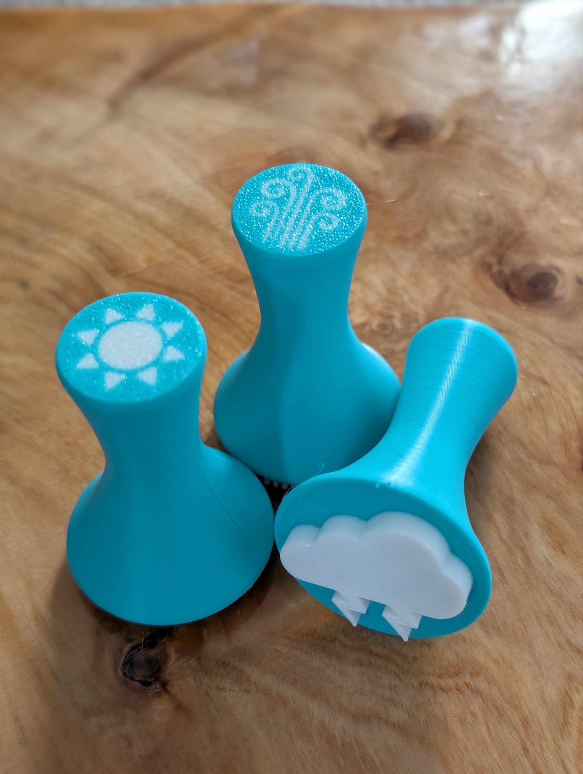 Weather Playdough stamps - Turquoise image