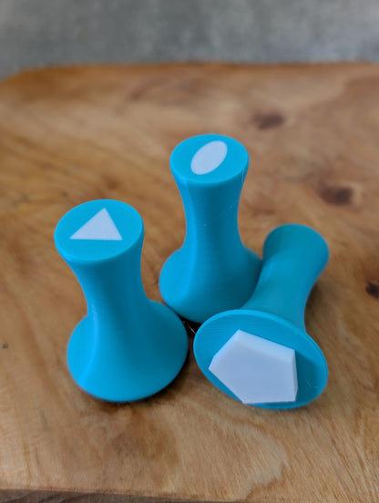 Shapes Play Dough Stamps - Turquoise image