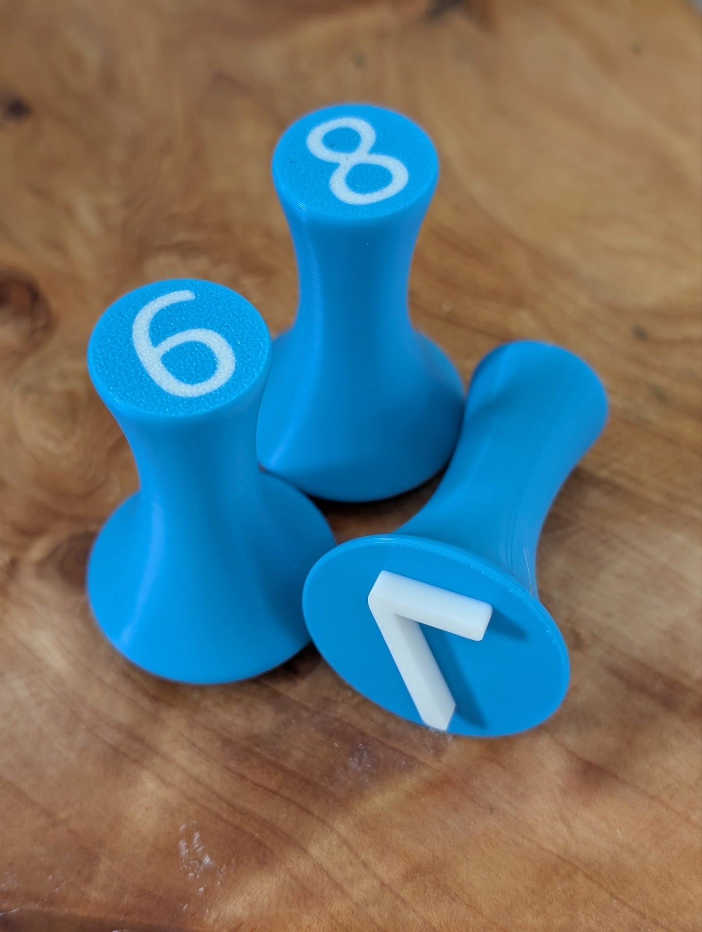 Number Play Dough Stamps - 0 to 9 - Light Blue image