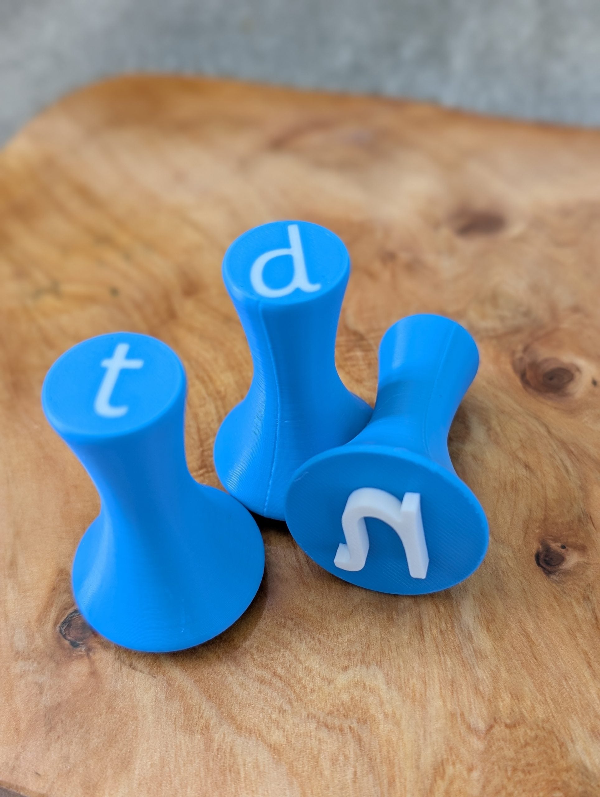 Letter Play Dough Stamps - A to Z - Light Blue image