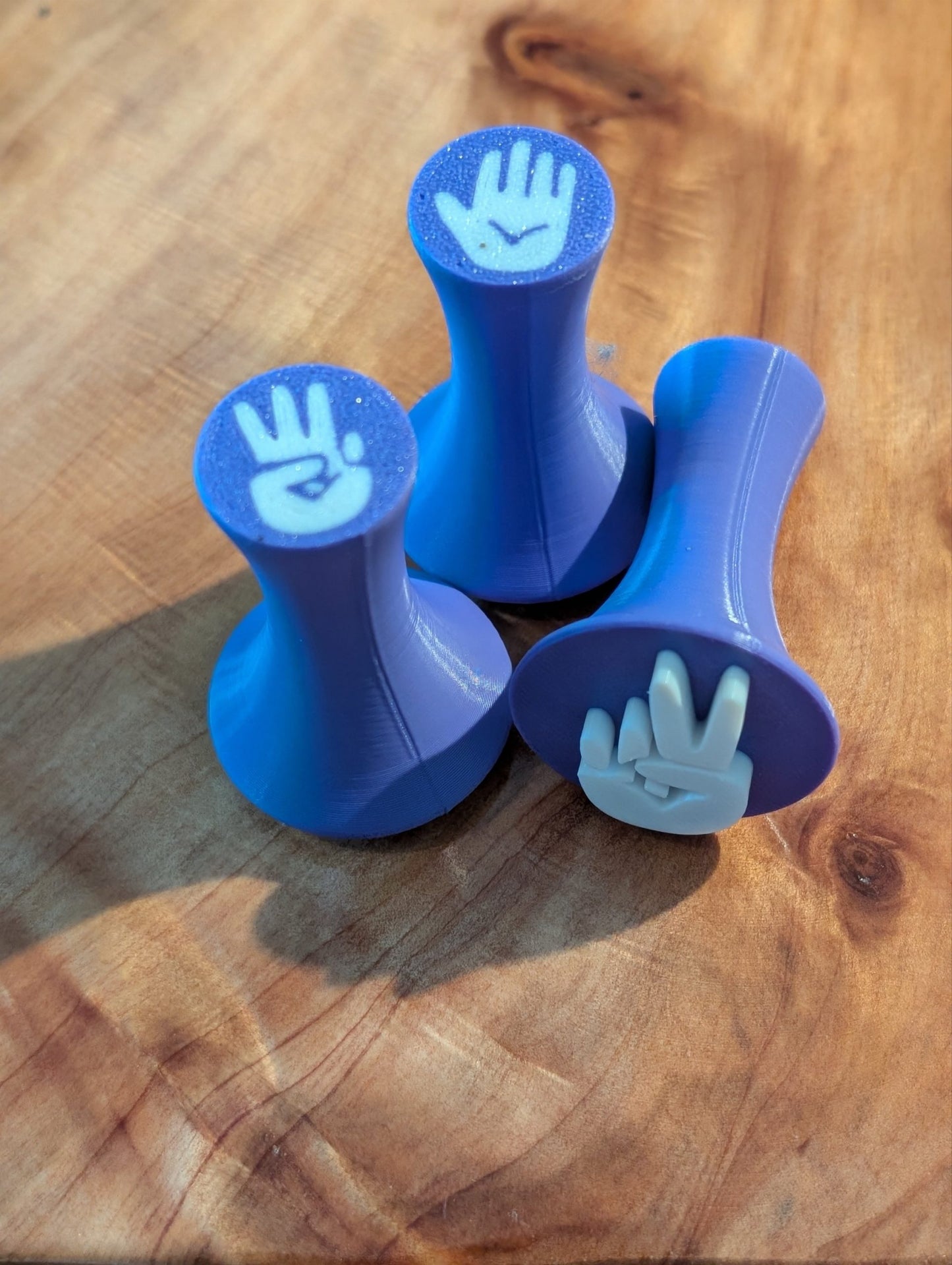 Counting fingers Playdough stamps - Purple image