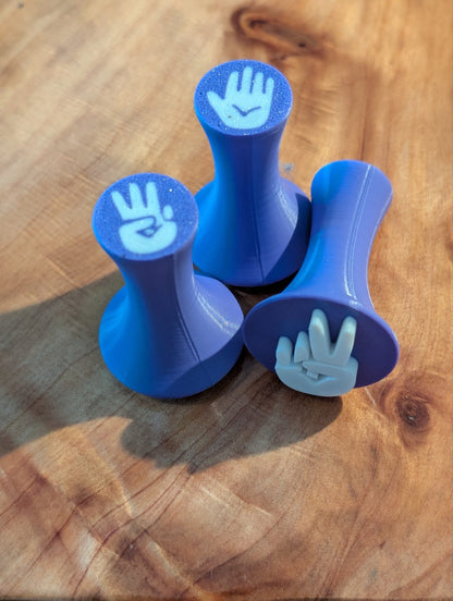 Counting fingers Playdough stamps - Purple image
