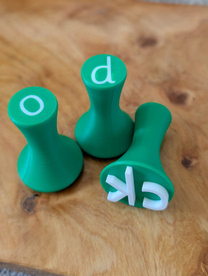 Phase 2 Phonics Play Dough Stamps - Green image