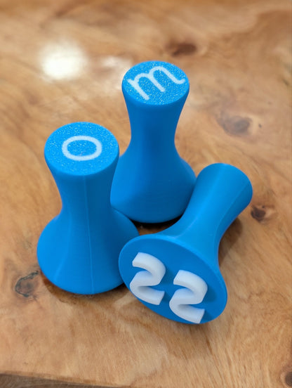 Phase 2 Phonics Play Dough Stamps - Light Blue image