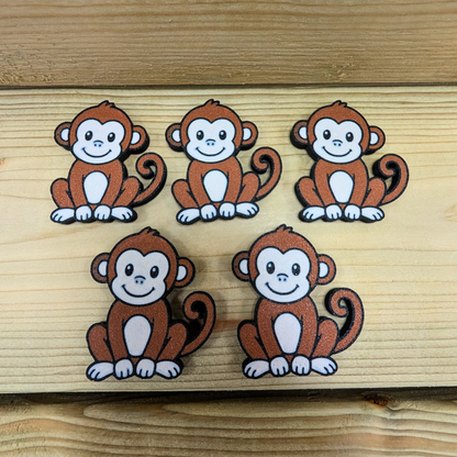 Nursery rhyme counters - 5 Little Monkeys image