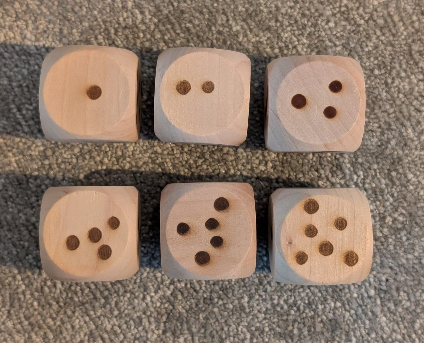 Wooden Dice - Subitising Dots image
