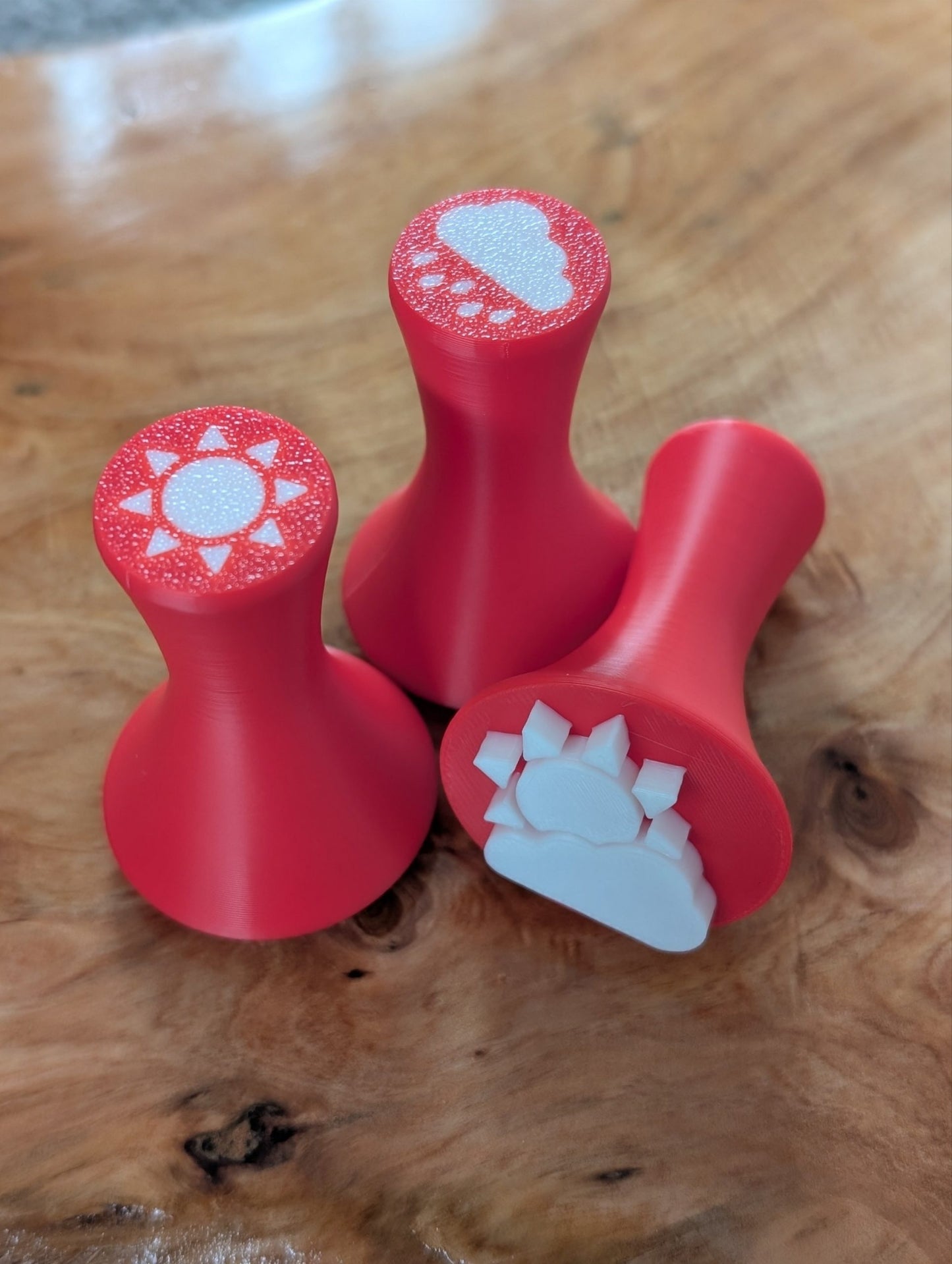 Weather Playdough stamps - Red image