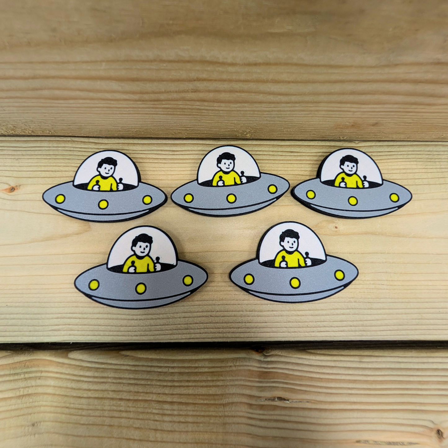 Nursery rhyme counters - 5 Men in a Flying Saucer image