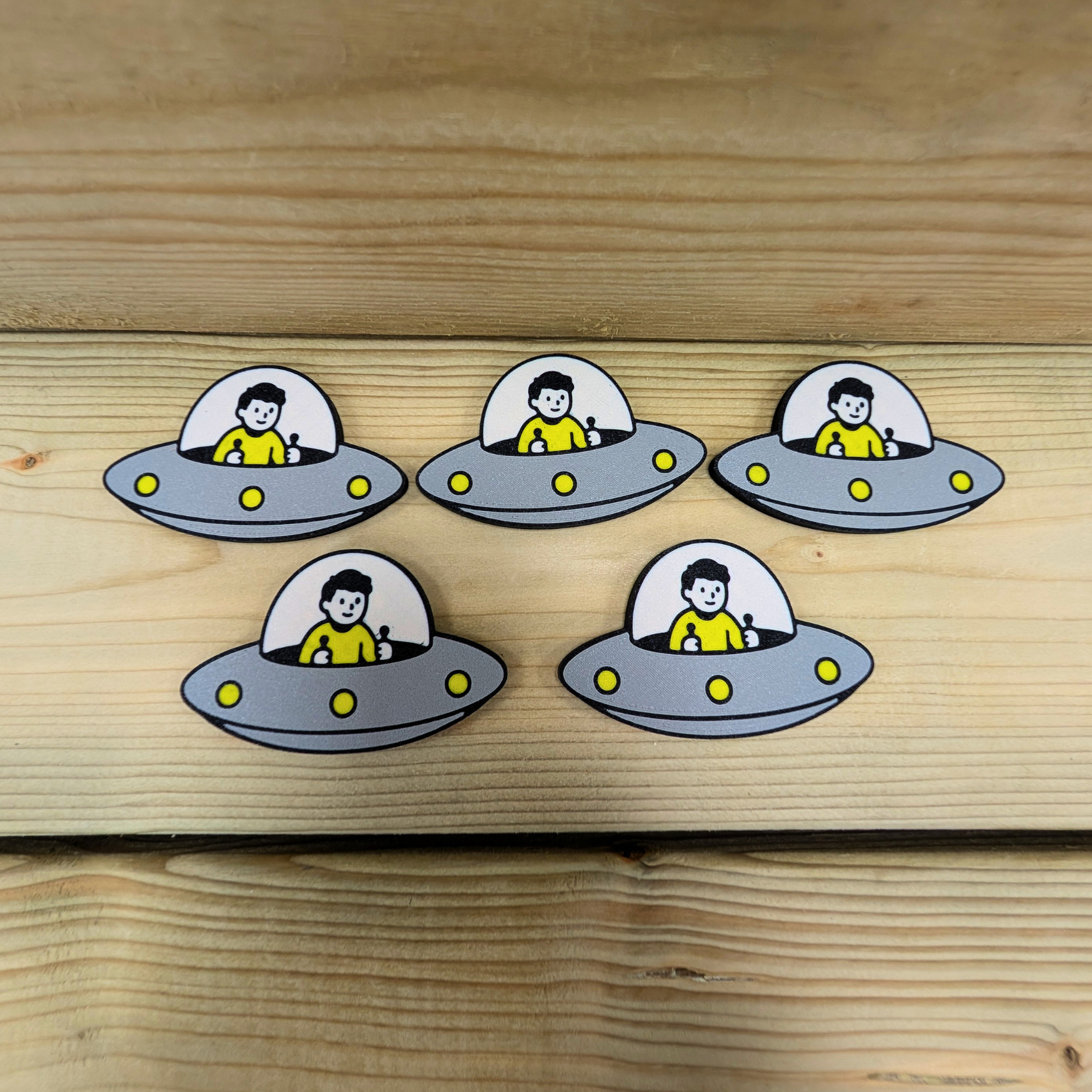Nursery rhyme counters - 5 Men in a Flying Saucer image