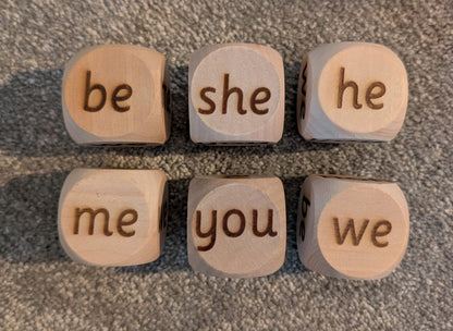 Wooden Dice - Phase 3 Tricky Words Part 1 image