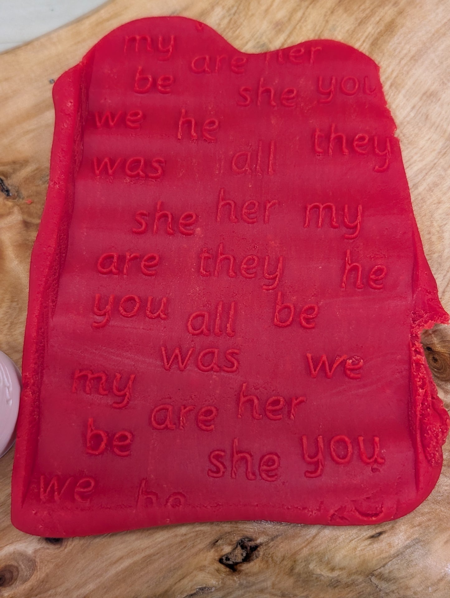 Phonics playdough rollers
