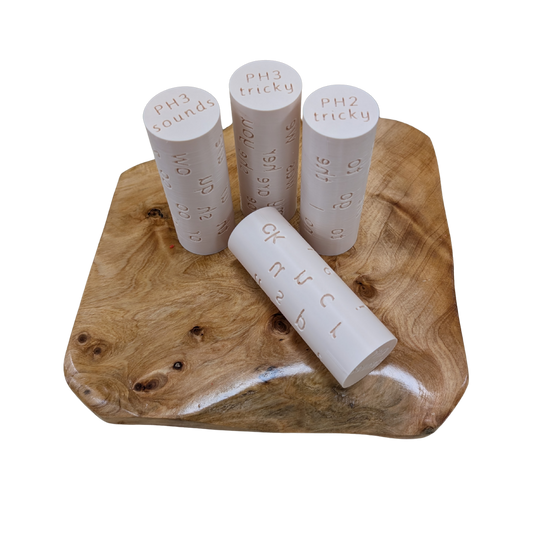 Phonics playdough rollers