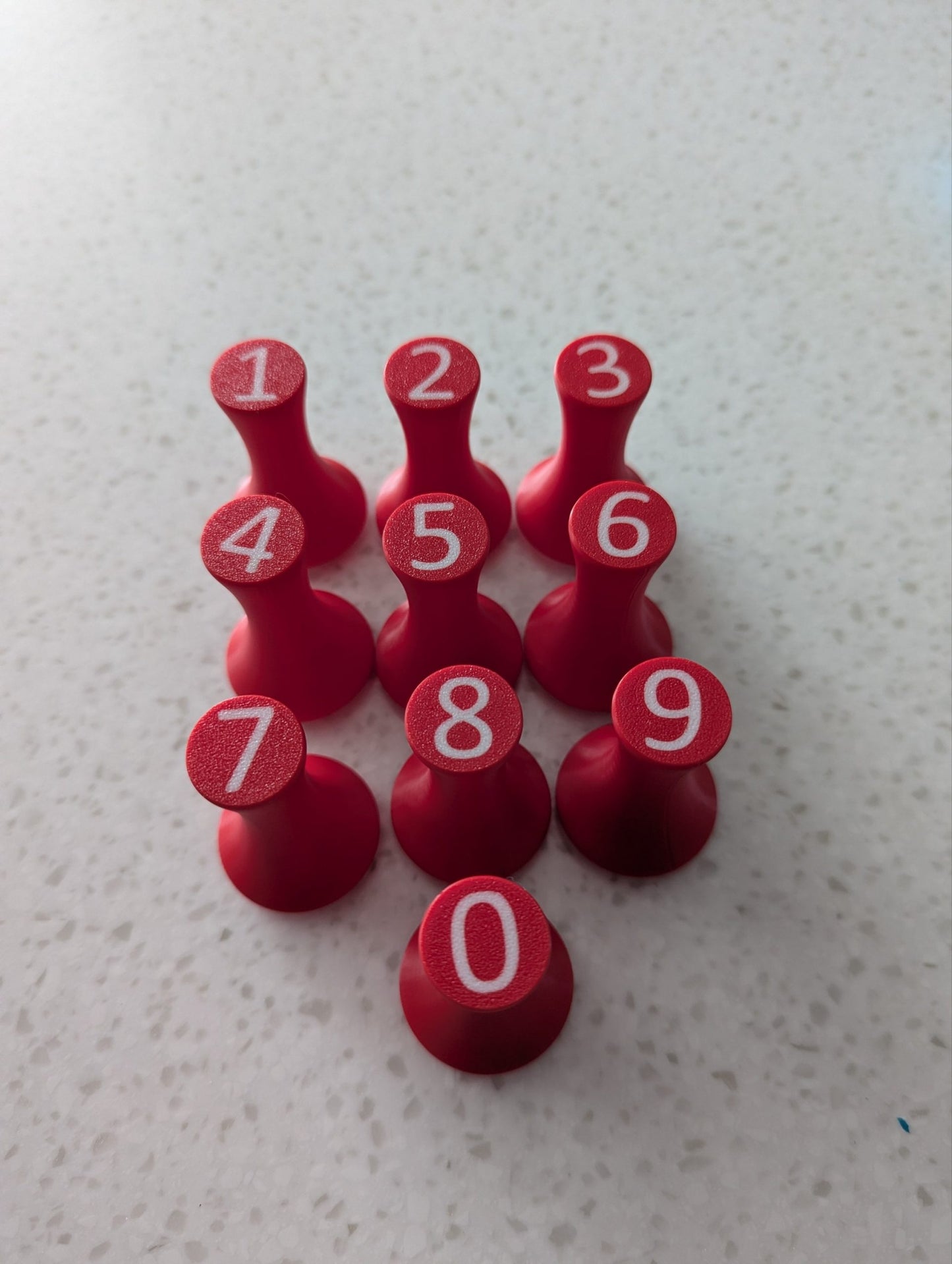Number Play Dough Stamps - 0 to 9 - Red image