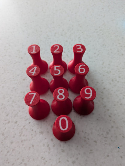 Number Play Dough Stamps - 0 to 9 - Red image