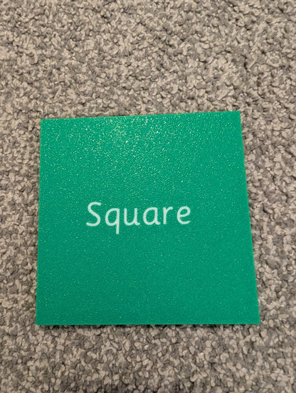 Shapes with names - Green image