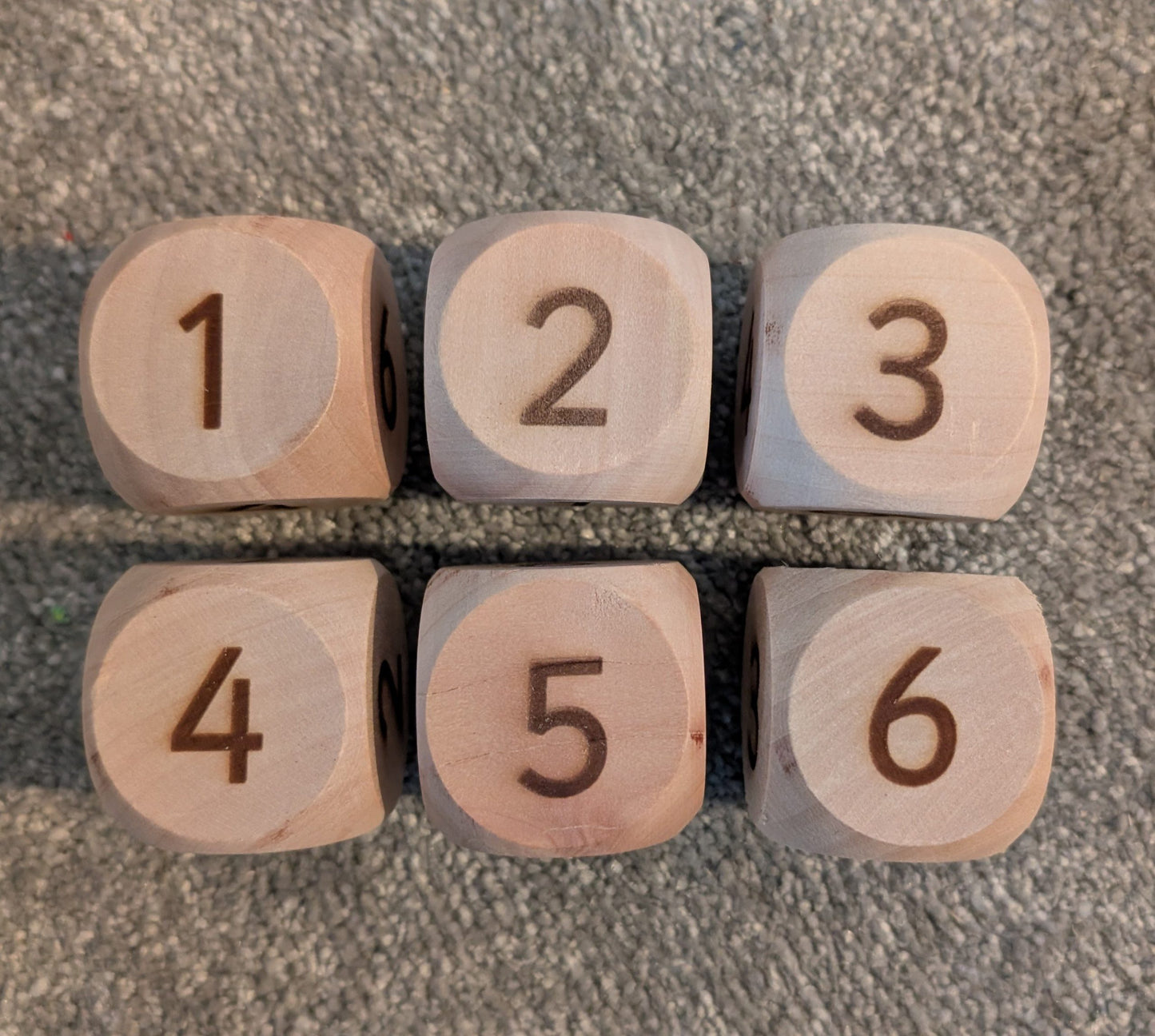 Wooden Dice - Numbers 1 to 6 image