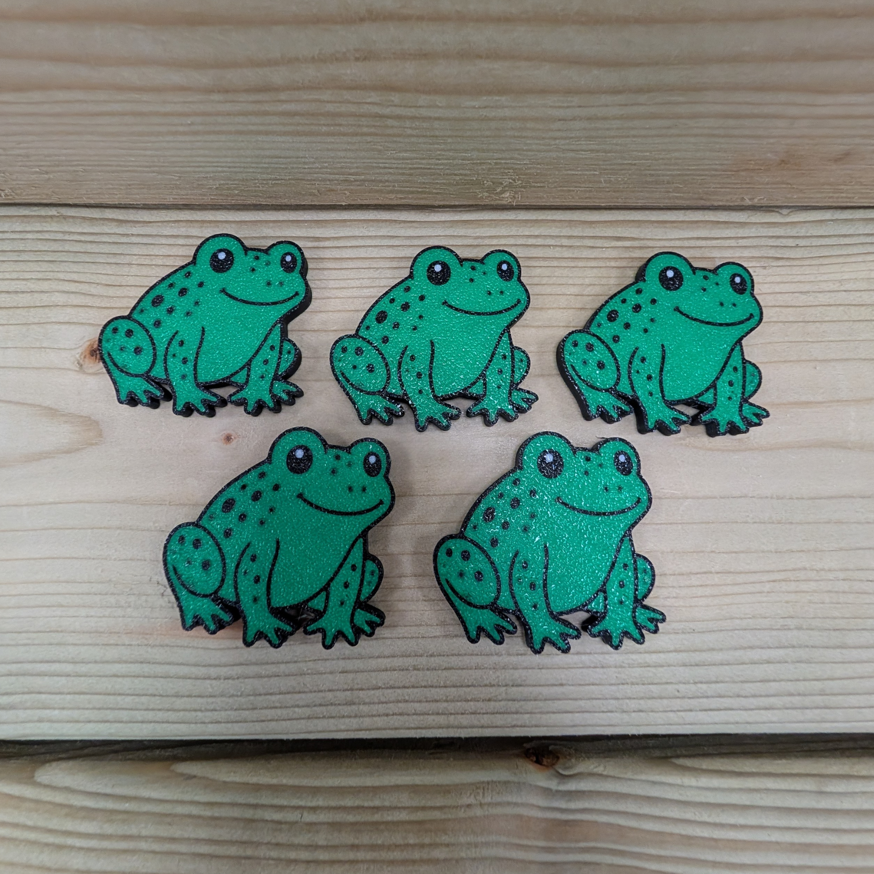 Nursery rhyme counters - 5 Little Speckled Frogs image