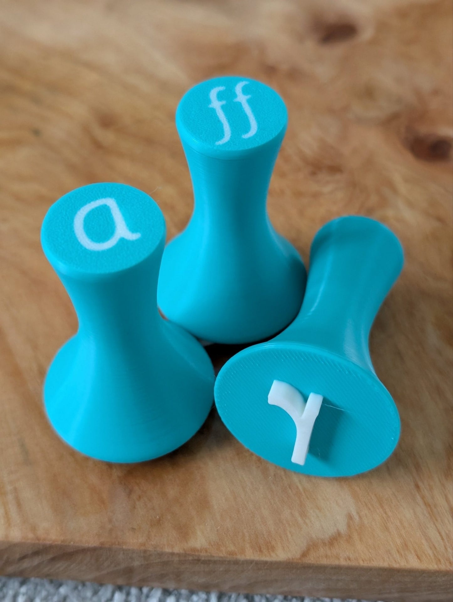 Phase 2 Phonics Play Dough Stamps - Turquoise image