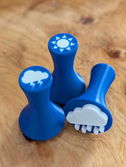 Weather Playdough stamps - Dark Blue image