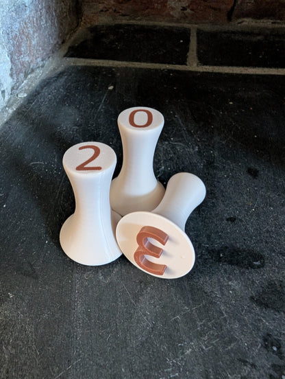 Number Play Dough Stamps - 0 to 9 - Beige image