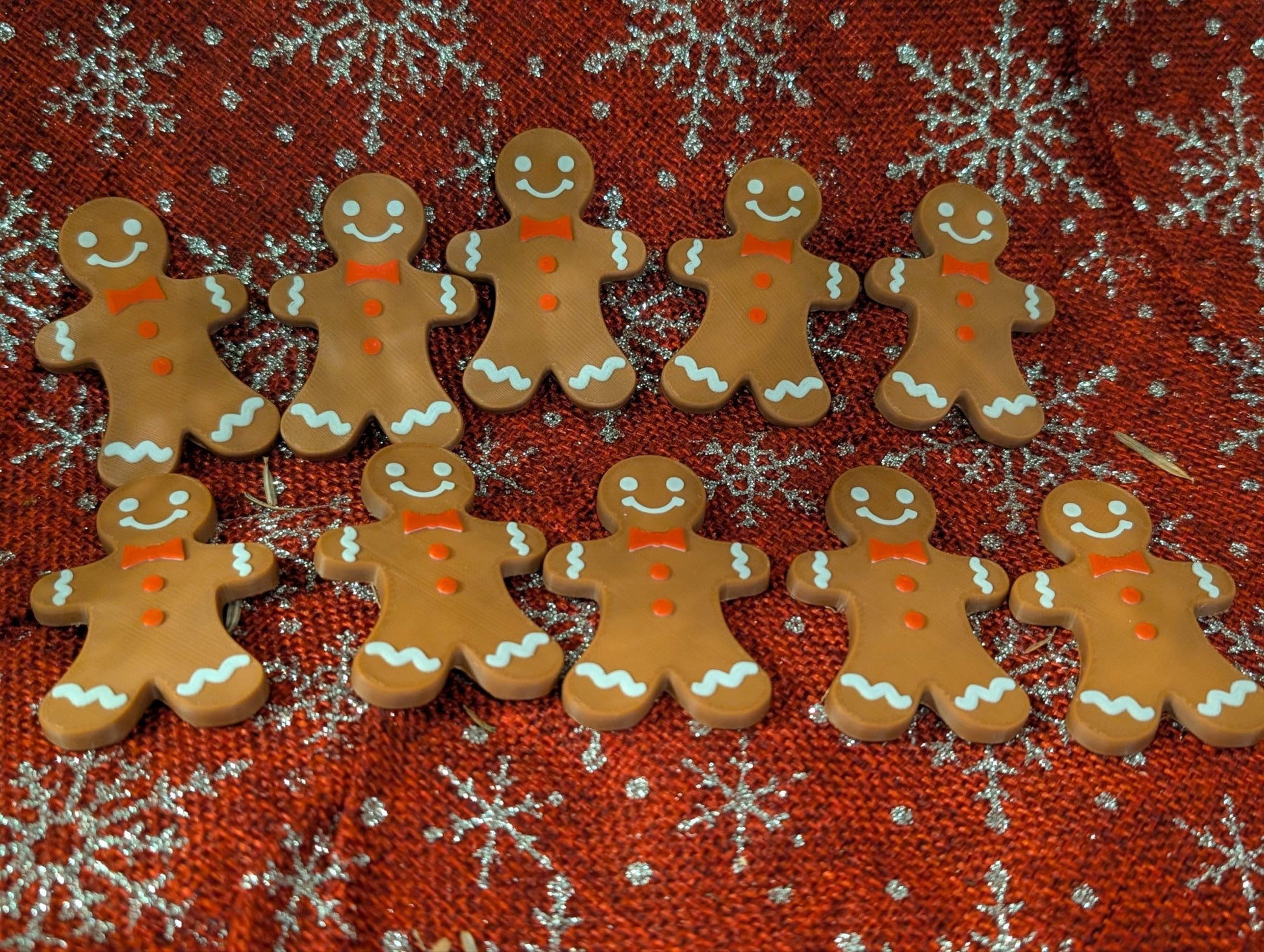 Gingerbread men - 0 to 9 on reverse image 0