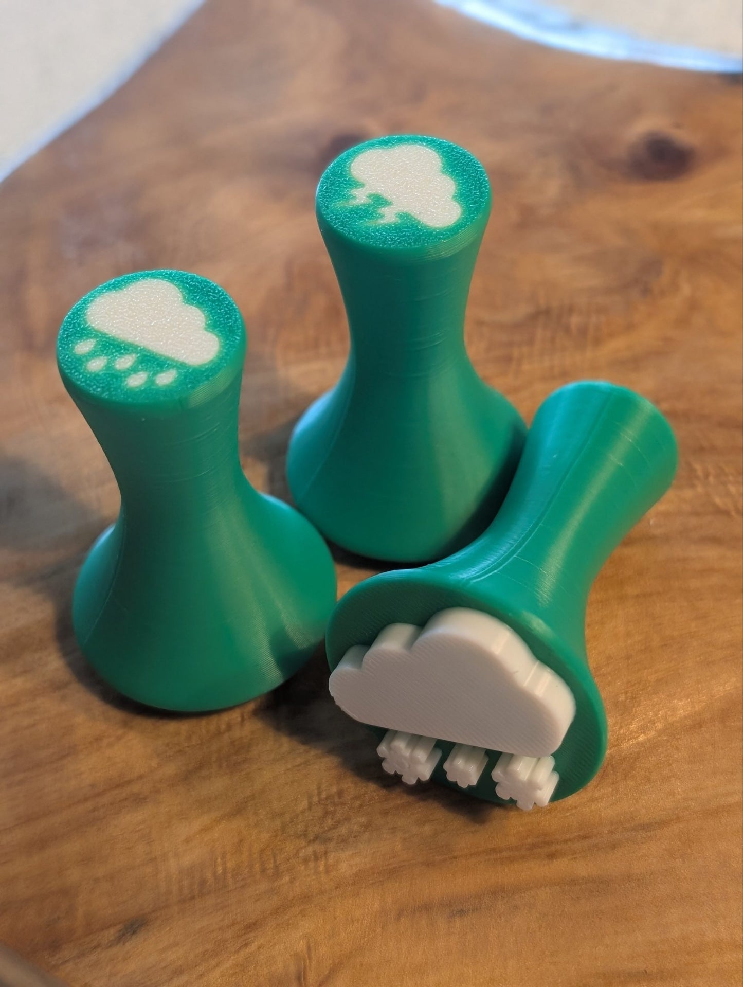 Weather Playdough stamps - Green image